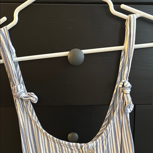 Striped Button-Down Romper - Picture 2 of 3